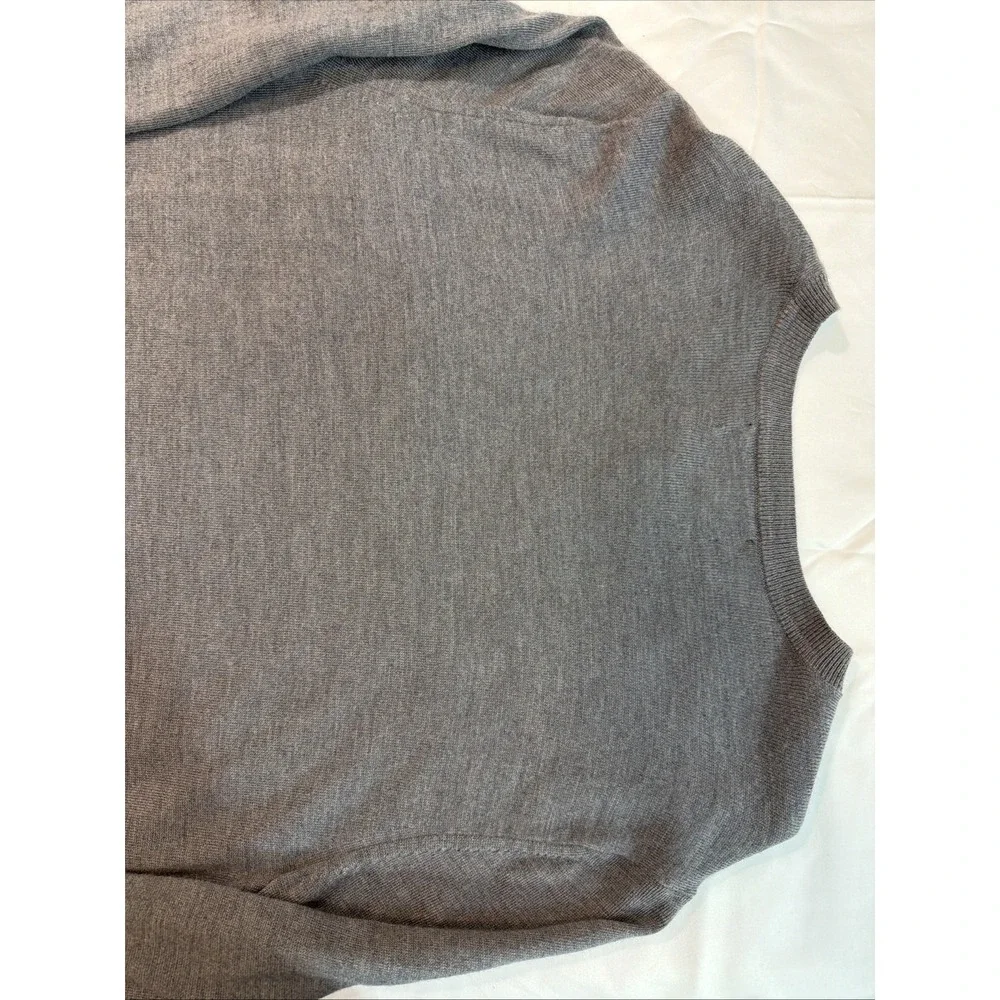 Banana Republic Mens Gray Italian Merino Wool Baruffa Sweater Large Pullover